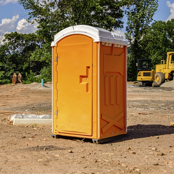 how often are the portable toilets cleaned and serviced during a rental period in Dresser